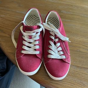 Canvas red sneakers